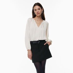 NWOT Aritzia Babaton Athens Satin Blouse (Ivory)